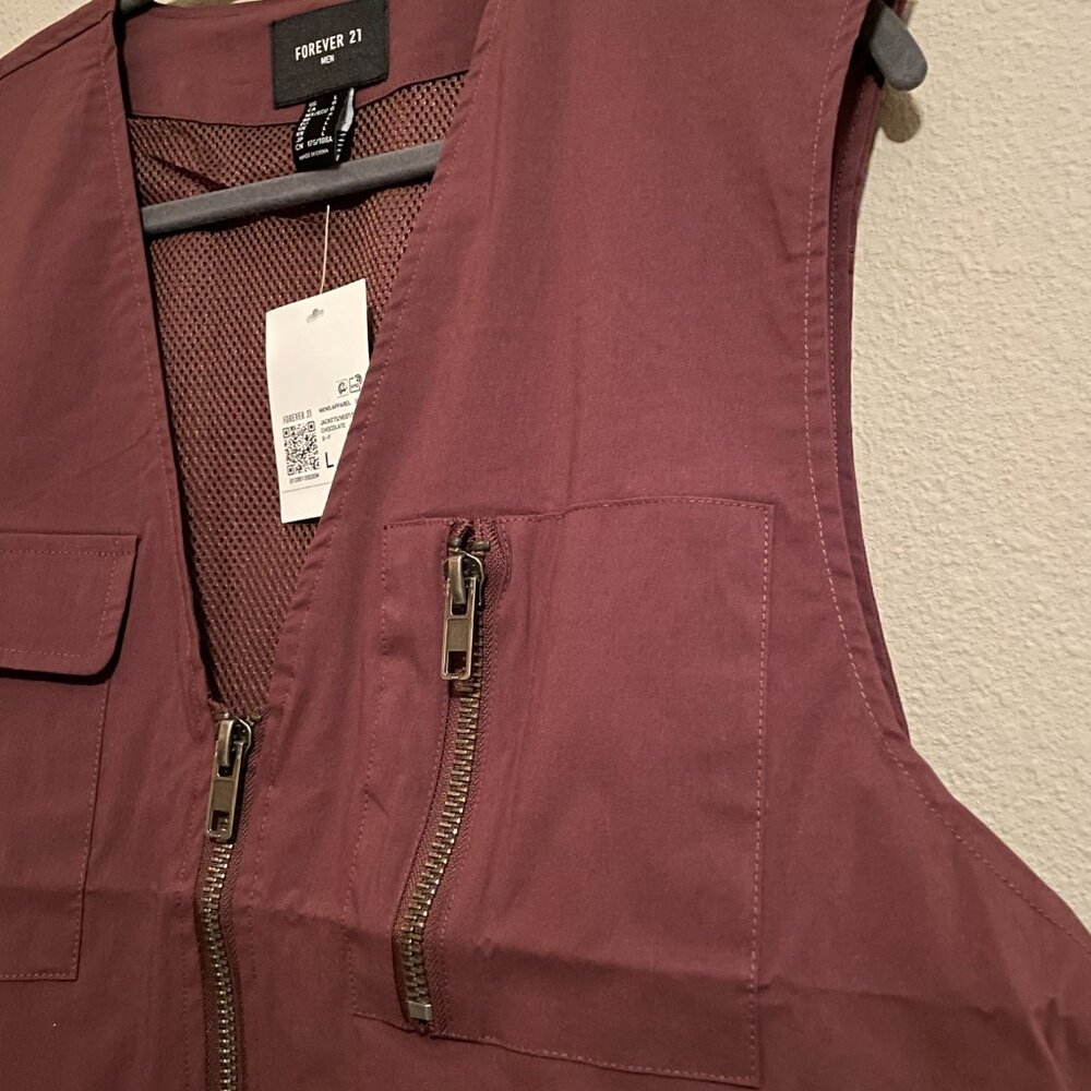 Forever 21, Size L, Mens Oversized, Lightweight, Utility Vest, NEW! - Picture 9 of 12